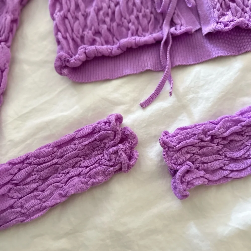 Free People Purple Long Sleeve blouse NWOT